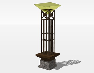 景观灯柱su免费模型下载(1)