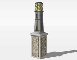 景观灯柱su免费模型下载(1)