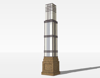景观灯柱su免费模型下载(1)