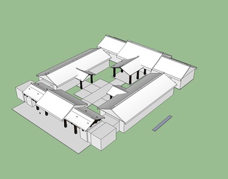 四合院su免费模型下载(1)