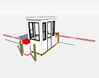 车行道闸su免费模型下载(1)