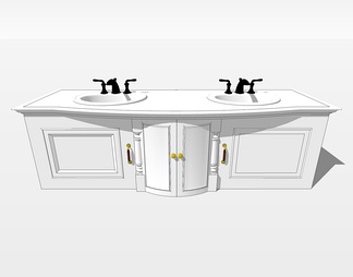 台盆洗手台su免费模型下载(1)