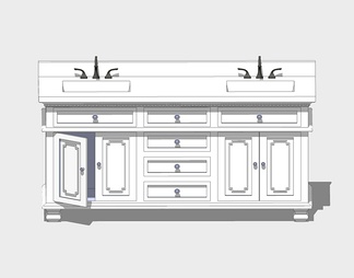 台盆洗手台su免费模型下载(1)