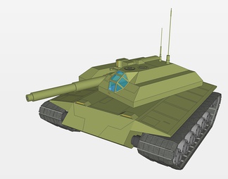 坦克装甲车su免费模型下载(1)