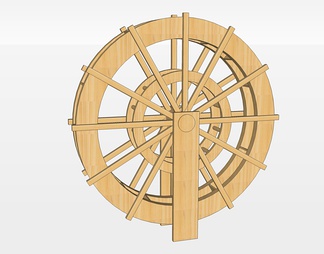 水车景观su免费模型下载(1)