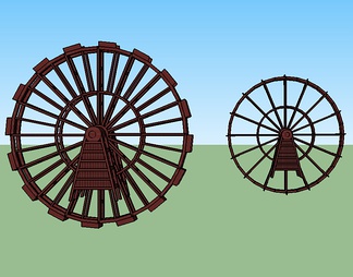 景观水车su免费模型下载(1)