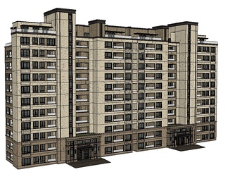 居住建筑su免费模型下载(1)