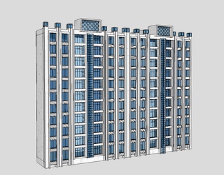 高层住宅su免费模型下载(1)