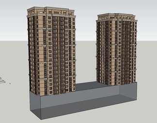 居住建筑su免费模型下载(1)