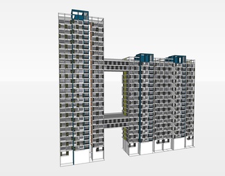 洋房住宅su免费模型下载(1)