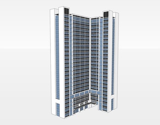 高层住宅楼su免费模型下载(1)