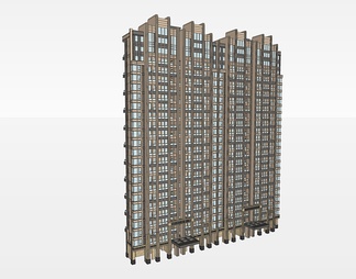 高层住宅楼su免费模型下载(1)
