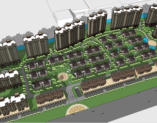 居住高楼su免费模型下载(1)