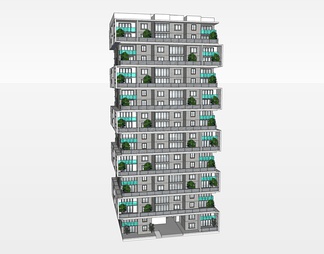塔式住宅su免费模型下载(1)