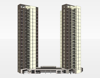 高层建筑su免费模型下载(1)