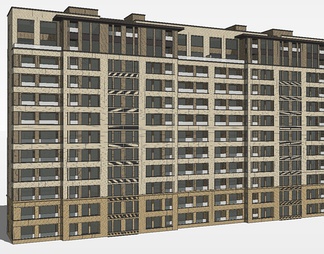 高层住宅楼su免费模型下载(1)