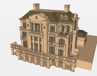 别墅su免费模型下载(1)