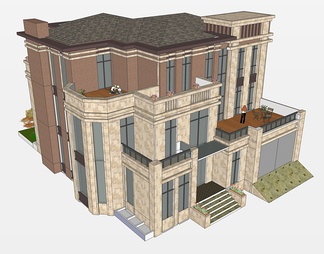 别墅su免费模型下载(1)