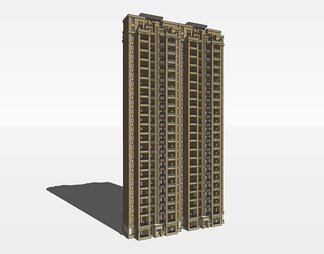 高层住宅楼su免费模型下载(1)
