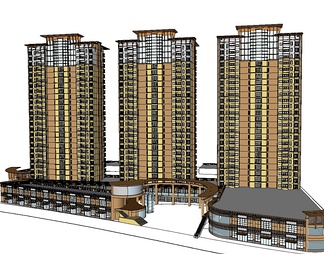 高层小区su免费模型下载(1)