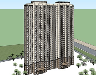 高层建筑su免费模型下载(1)