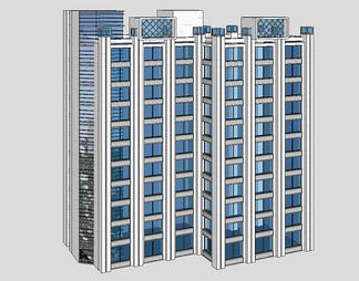 多层建筑su免费模型下载(1)