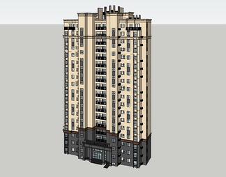 高层建筑su免费模型下载(1)