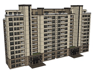 多层公寓su免费模型下载(1)