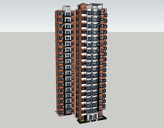 高层建筑su免费模型下载(1)