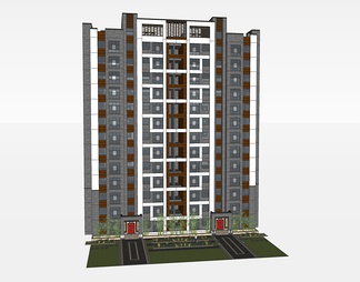 居住建筑su免费模型下载(1)