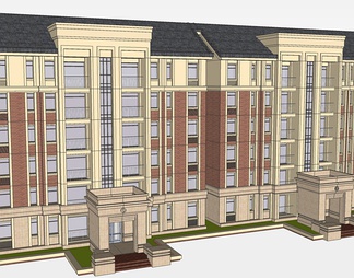 住宅楼su免费模型下载(1)