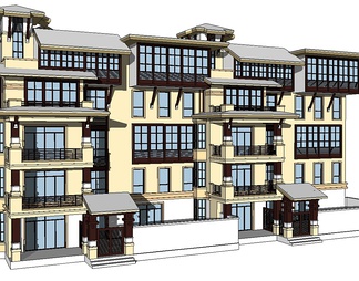 住宅楼su免费模型下载(1)