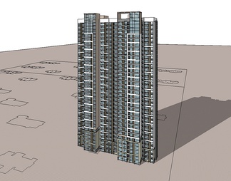 高层建筑su免费模型下载(1)