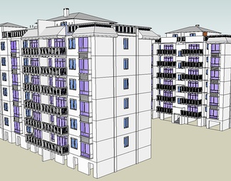 高层住宅su免费模型下载(1)