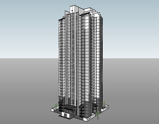 高层建筑su免费模型下载(1)