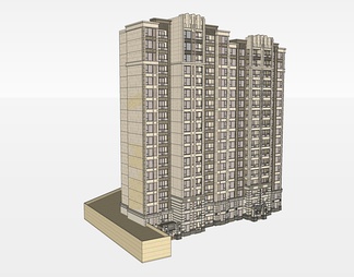 高层住宅su免费模型下载(1)