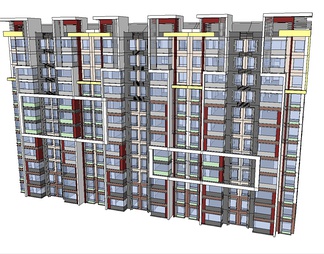 多层住宅su免费模型下载(1)