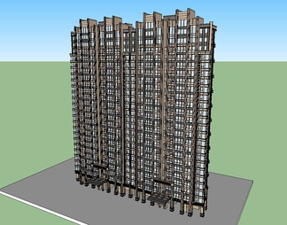 高层住宅su免费模型下载(1)