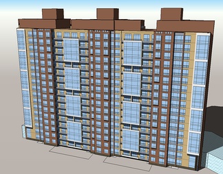 高层住宅su免费模型下载(1)