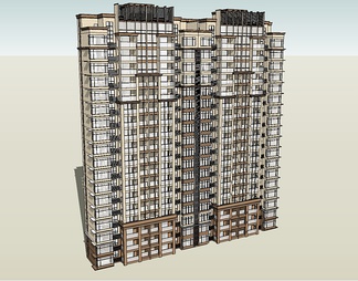 高层住宅su免费模型下载(1)
