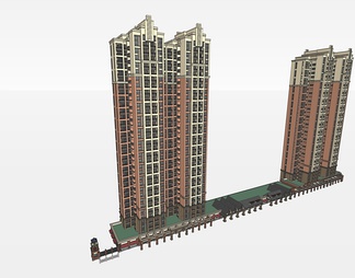 高层居民楼su免费模型下载(1)