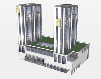 高层公寓su免费模型下载(1)