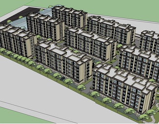 高层住宅su免费模型下载(1)