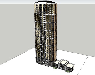 高层住宅su免费模型下载(1)