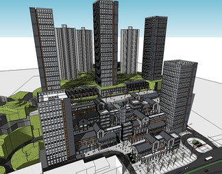 高层住宅su免费模型下载(1)