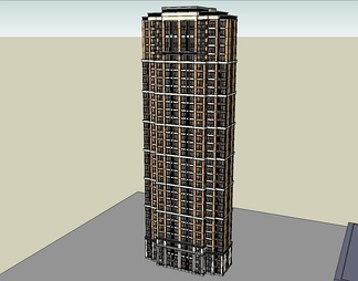 高层住宅su免费模型下载(1)