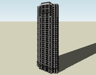 高层住宅su免费模型下载(1)