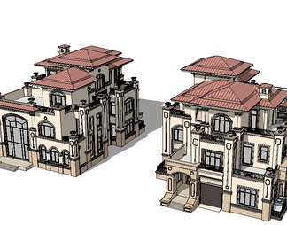 别墅su免费模型下载(1)