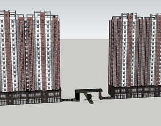 高层住宅su免费模型下载(1)