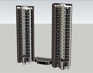高层住宅su免费模型下载(1)